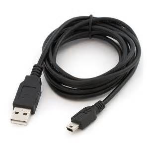 USB cable with Mini B plug