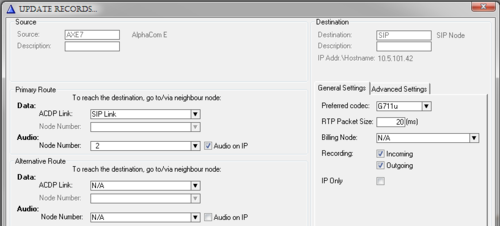 Configuration guide for AudioCodes MP114 118 - Define the AlphaCom SIP routing.PNG