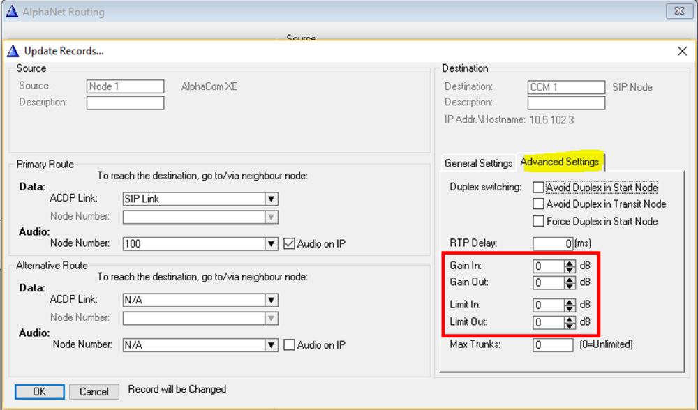 IP audio Gain adjustment Zenitel Wiki